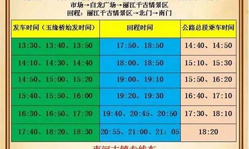 丽江景点开放时间表_丽江景点开放时间表